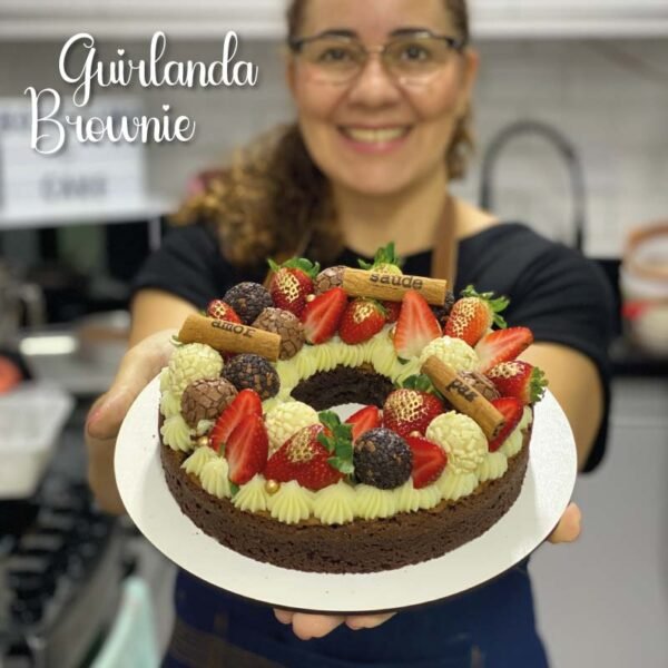 curso de confeitaria guirlanda brownie de natal