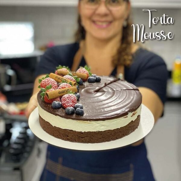 torta mousse de chocolate para o natal